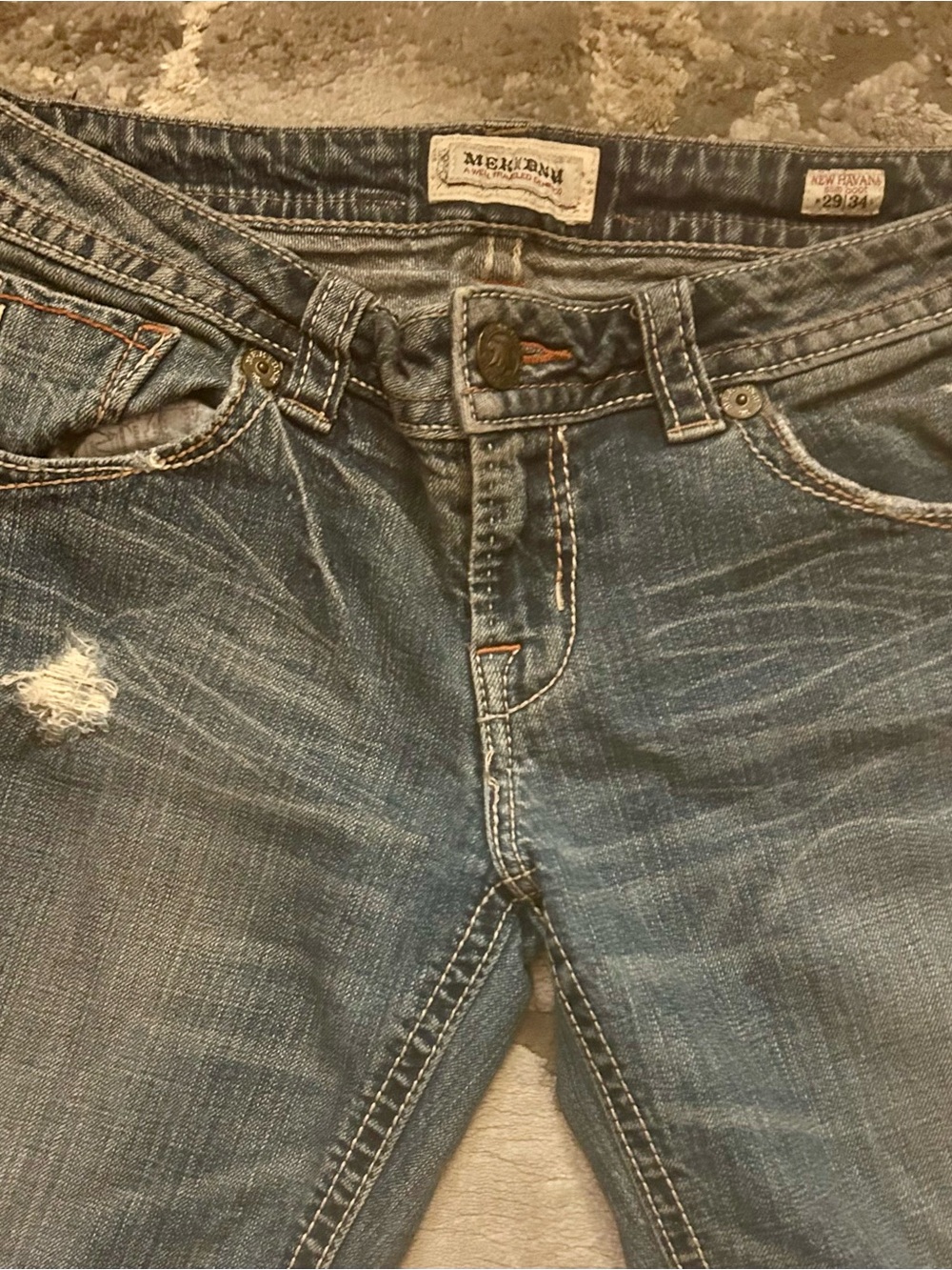 🎉HOST PICK🎉 MEK Denim Women’s New Havana Distressed Slim Boot Cut Jeans - Sz 29 - Picture 4 of 5